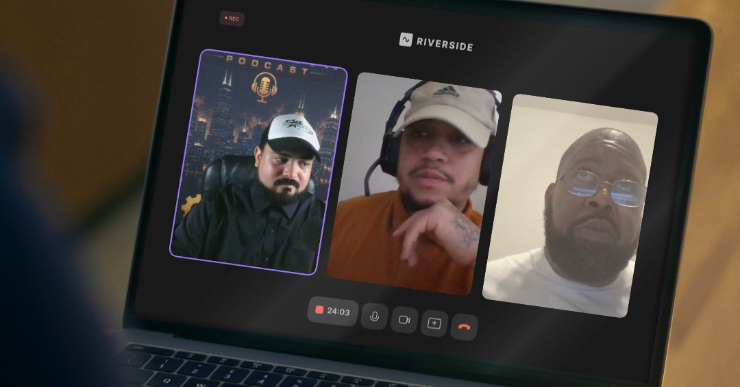 Three apparel brand founders discussing development partnerships during a Bandzlandia video conversation