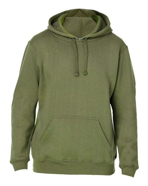 J. America 8824 Men's Premium Hooded Sweatshirt - Military Green - front