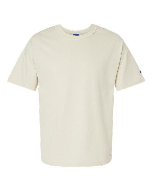 Champion T105 Unisex Heritage Jersey T-Shirt - Natural - front