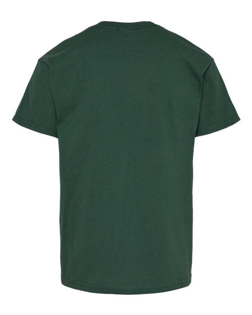 Hanes 5480 Youth Essential-T T-Shirt - Athletic Dark Green - back
