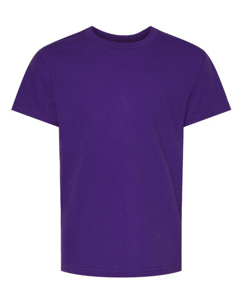Hanes 5480 Youth Essential-T T-Shirt - Athletic Purple - front