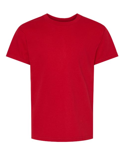Hanes 5480 Youth Essential-T T-Shirt - Athletic Crimson - front