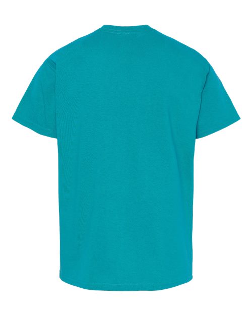 Hanes 5480 Youth Essential-T T-Shirt - Athletic Teal - back