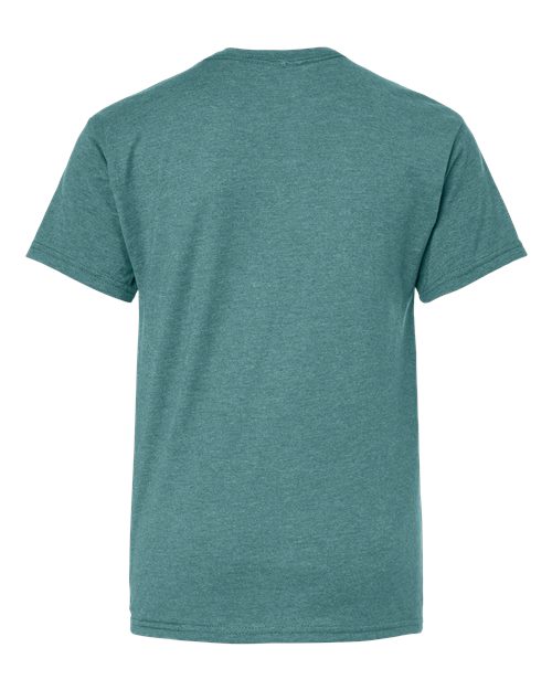 Hanes 498Y Youth Perfect-T T-Shirt - Cactus Heather - back