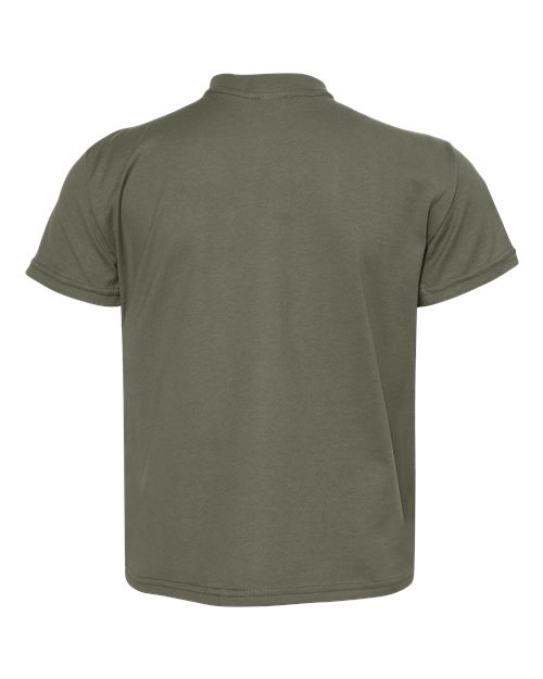 Hanes 498Y Youth Perfect-T T-Shirt - Fatigue Green - back