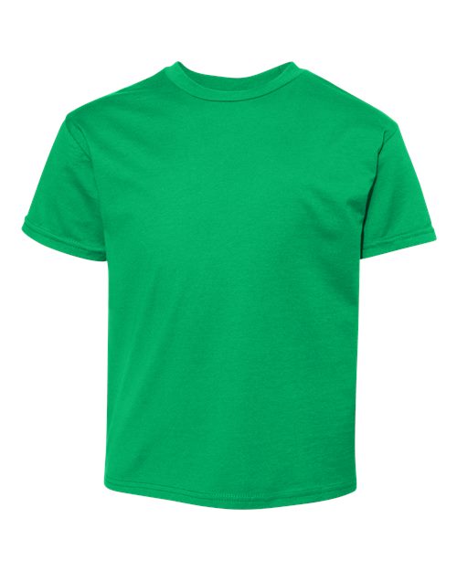 Hanes 498Y Youth Perfect-T T-Shirt - Kelly Green - front