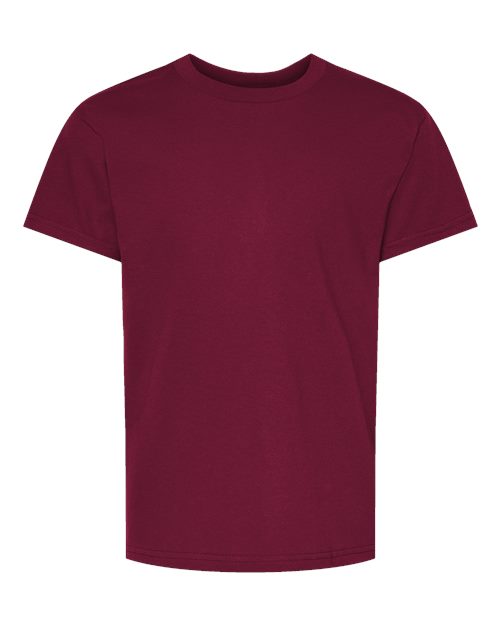 Hanes 5480 Youth Essential-T T-Shirt - Athletic Cardinal - front