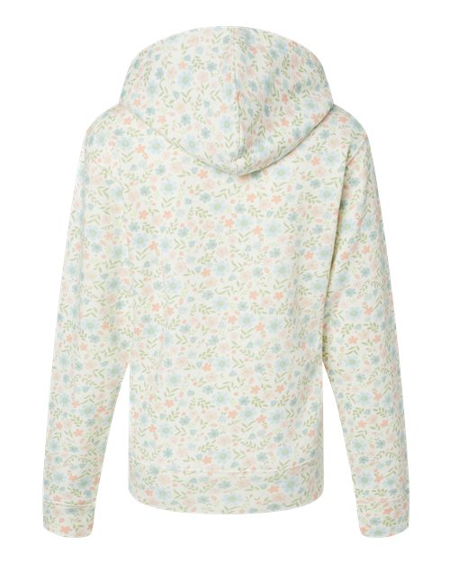 J. America 8871 Men's Triblend Fleece Hooded Sweatshirt - Floral Triblend - back