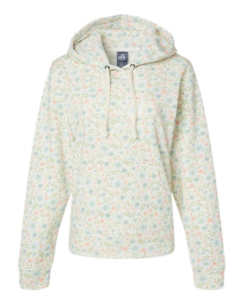 J. America 8871 Men's Triblend Fleece Hooded Sweatshirt - Floral Triblend - front