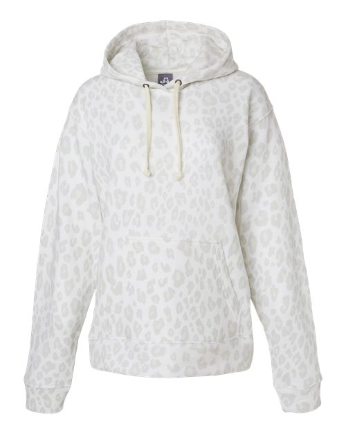 J. America 8871 Men's Triblend Fleece Hooded Sweatshirt - Snow Leopard Triblend - front