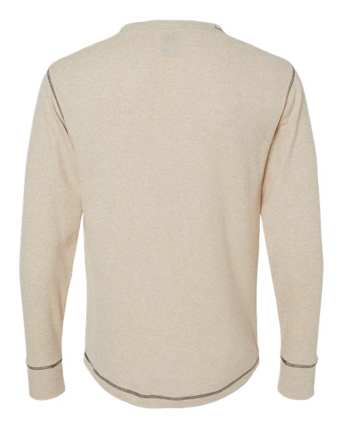 J. America 8238 Men's Vintage Thermal Long Sleeve T-Shirt - Oatmeal Heather - back