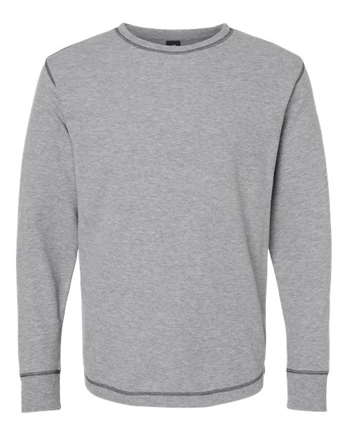 J. America 8238 Men's Vintage Thermal Long Sleeve T-Shirt - Oxford - front