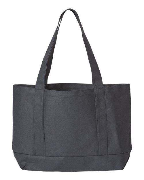 Liberty Bags 8869 Leeward Boater Tote - Black/ Black - back