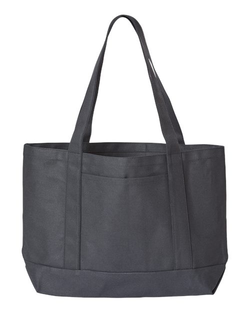 Liberty Bags 8869 Leeward Boater Tote - Black/ Black - front