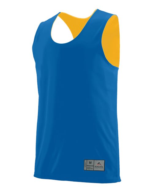 Augusta Sportswear 149 Youth Reversible Wicking Tank Top - Royal/ Gold - front