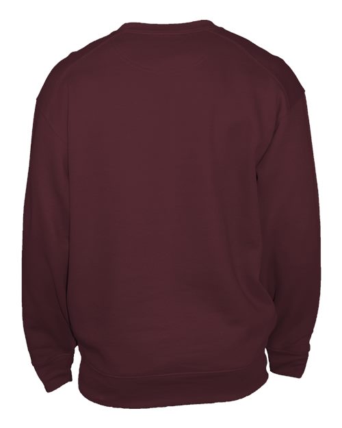 Badger 1252 Unisex Pocket Crewneck Sweatshirt - Maroon - back