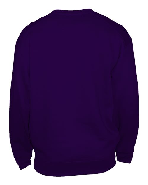 Badger 1252 Unisex Pocket Crewneck Sweatshirt - Purple - back