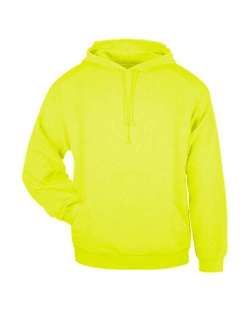 Badger 1254 Unisex Hooded Sweatshirt - Safety Yellow - front