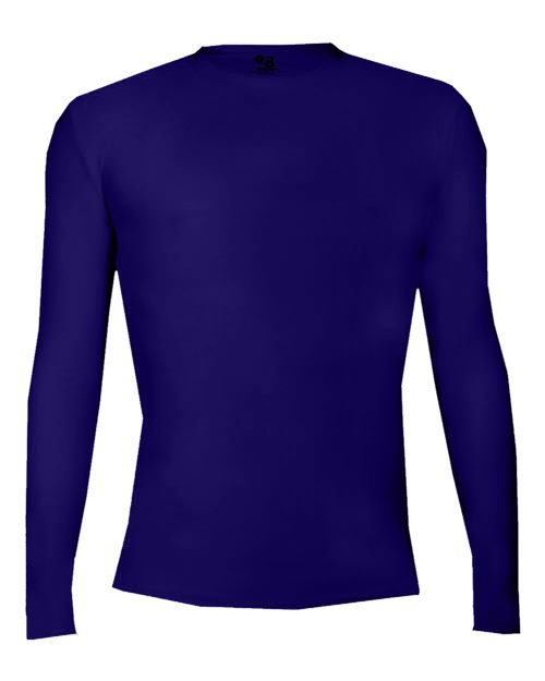 Badger 4605 Men's Pro-Compression Long Sleeve T-Shirt - Purple - front