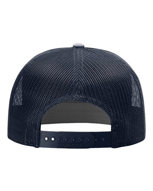 Richardson 168 Seven-Panel Trucker Cap - Navy - back