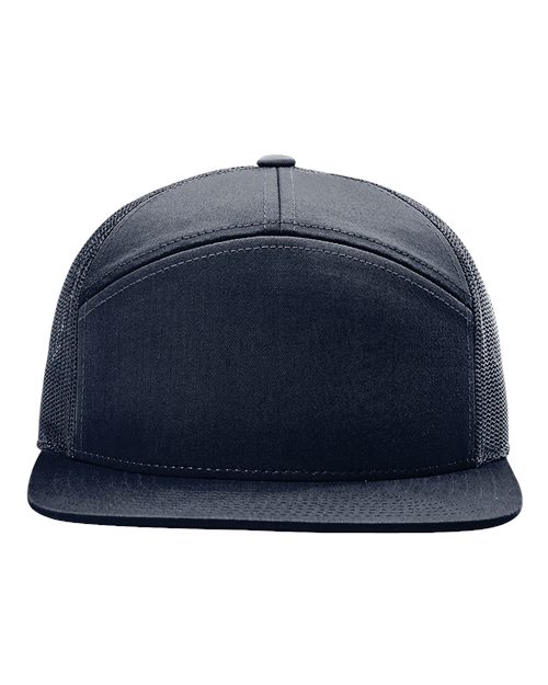Richardson 168 Seven-Panel Trucker Cap - Navy - front