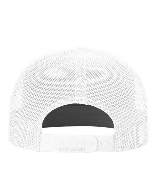 Richardson 168 Seven-Panel Trucker Cap - White - back
