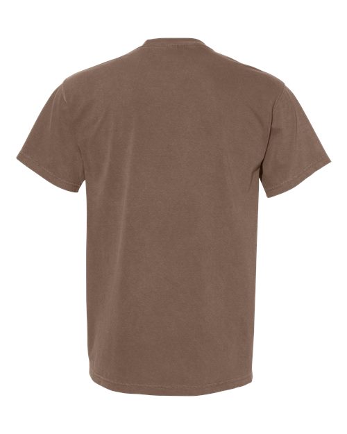 Comfort Colors 6030 Unisex Garment-Dyed Heavyweight Pocket T-Shirt - Espresso - back