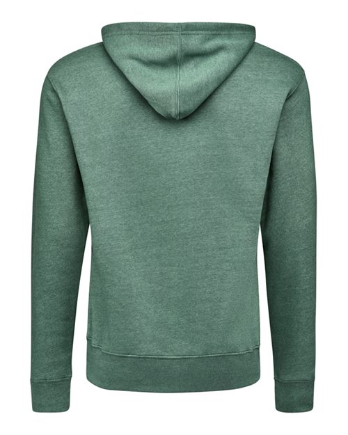 J. America 8871 Men's Triblend Fleece Hooded Sweatshirt - Balsam Triblend - back
