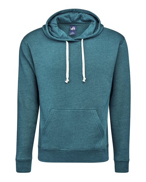 J. America 8871 Men's Triblend Fleece Hooded Sweatshirt - Storm Triblend - front
