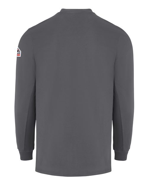 Bulwark SET2 Men's Knit Long Sleeve T-Shirt - Charcoal - back