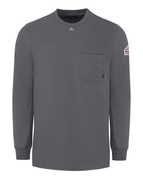 Bulwark SET2 Men's Knit Long Sleeve T-Shirt - Charcoal - front