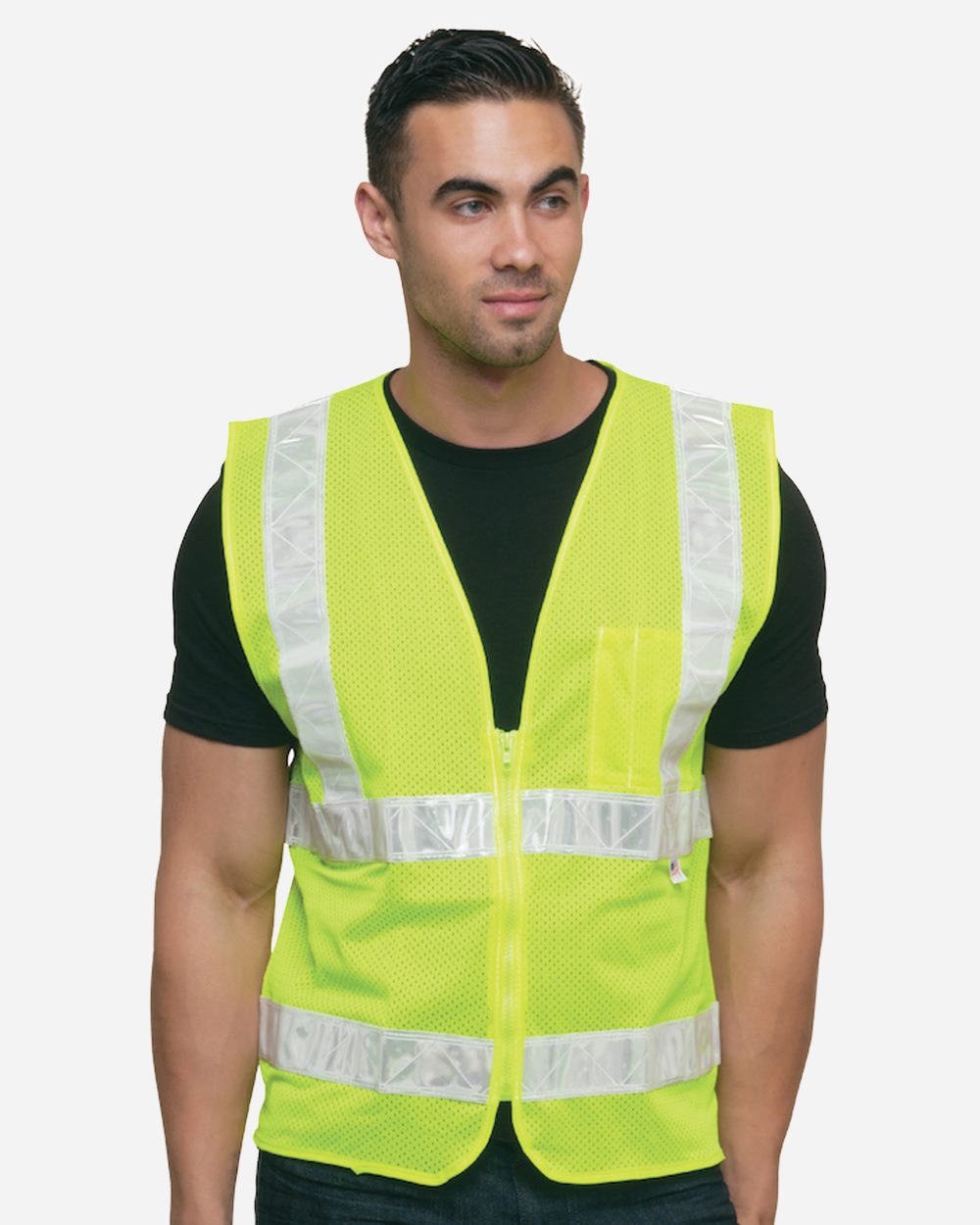 Bayside 3785 Unisex USA-Made Mesh Safety Vest - style