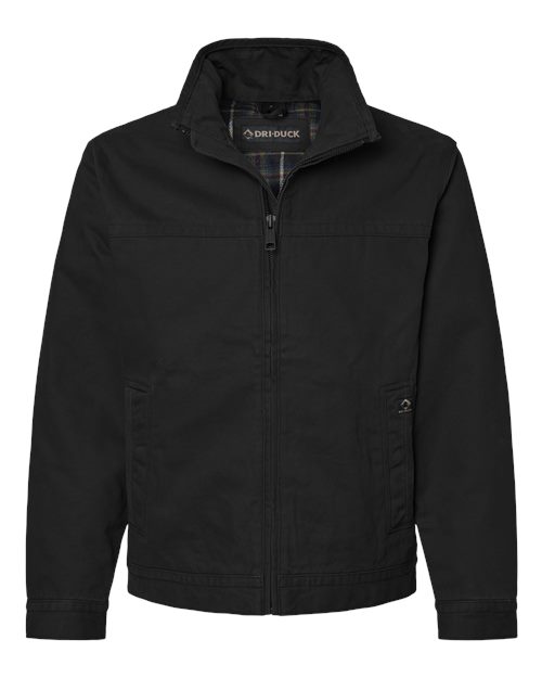 DRI DUCK 5028 Men's Maverick Boulder Cloth™ Jacket with Blanket Lining - Black - front