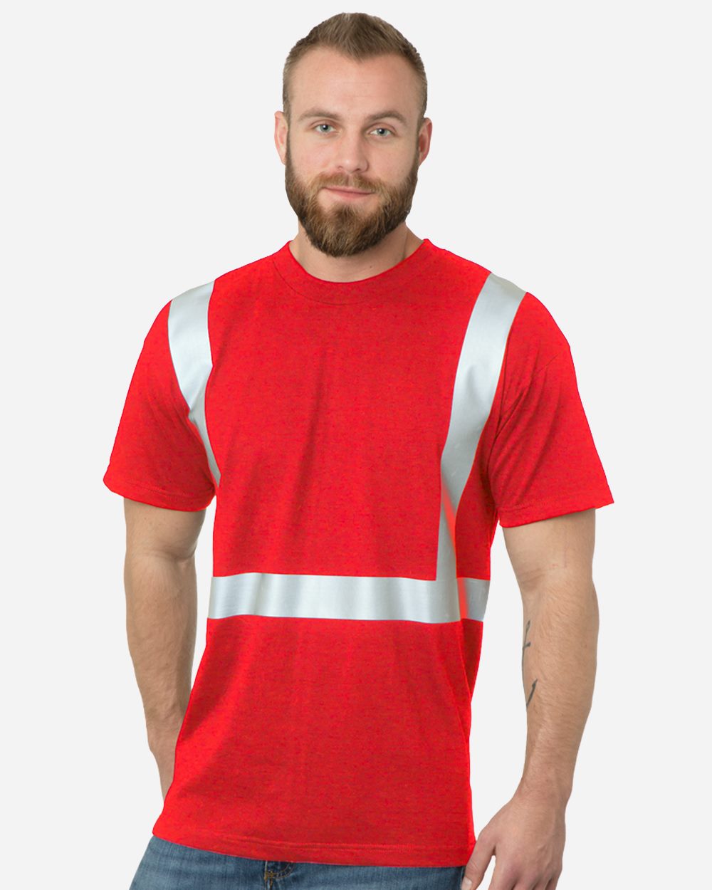 Bayside 3752 Unisex USA-Made 50/50 High Visibility T-Shirt - style