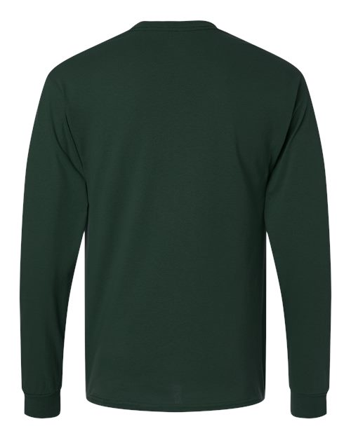 Champion CC8C Unisex Long Sleeve T-Shirt - Dark Green - back