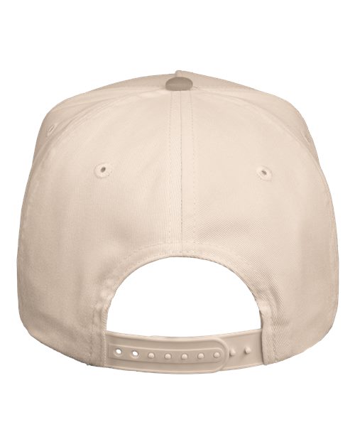 Valucap 8869 Five-Panel Twill Cap - Natural/ Khaki - back