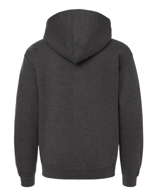 Gildan 18500B Youth Heavy Blend™ Hooded Sweatshirt - Fan Charcoal Heather - back