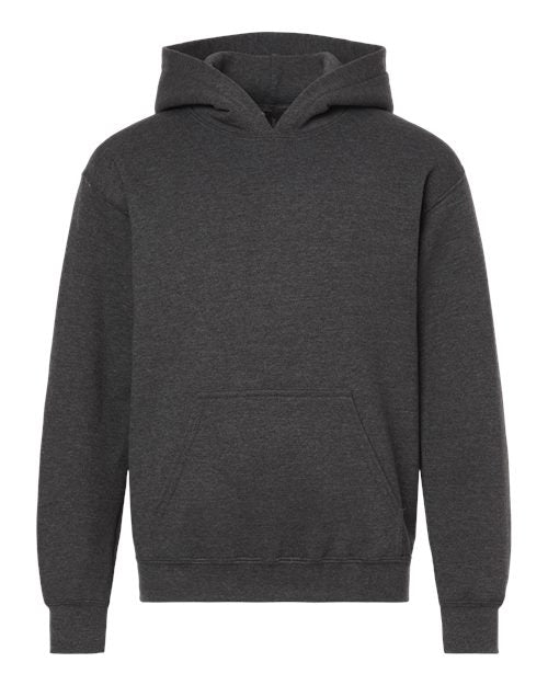 Gildan 18500B Youth Heavy Blend™ Hooded Sweatshirt - Fan Charcoal Heather - front