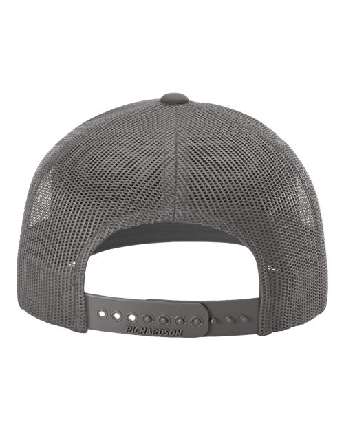 Richardson 112 Snapback Trucker Cap - Charcoal - back