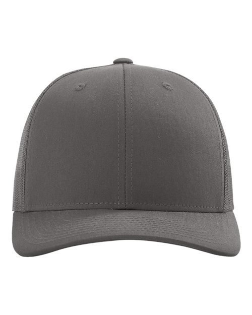 Richardson 112 Snapback Trucker Cap - Charcoal - front