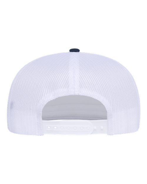 YP Classics 6006 Classic Five-Panel Trucker Cap - Navy/ White/ White - back