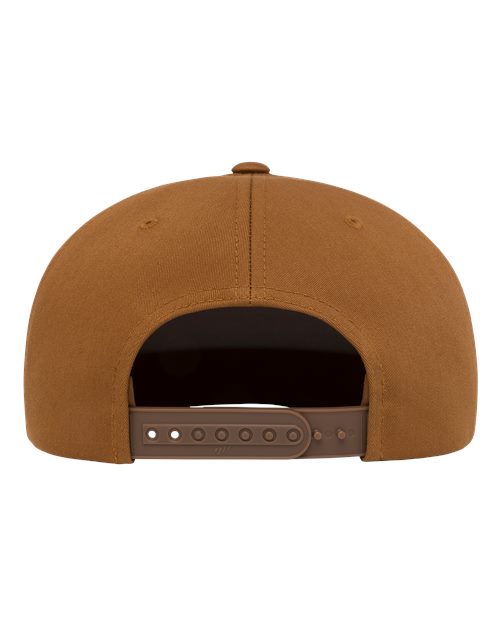 YP Classics 6007 Five-Panel Cotton Twill Snapback Cap - Caramel - back