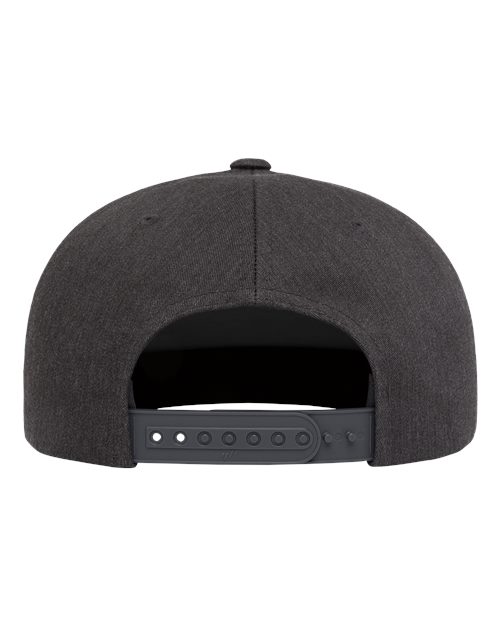 YP Classics 6007 Five-Panel Cotton Twill Snapback Cap - Dark Heather Grey - back