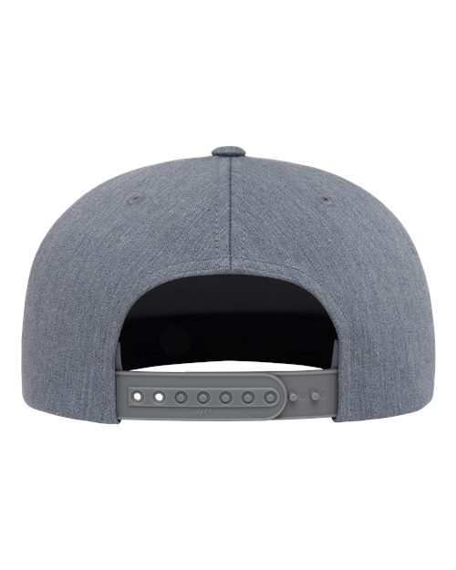 YP Classics 6007 Five-Panel Cotton Twill Snapback Cap - Light Heather Grey - back