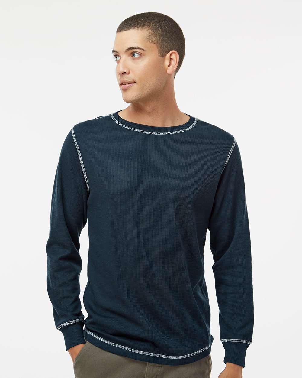 J. America 8238 Men's Vintage Thermal Long Sleeve T-Shirt - style