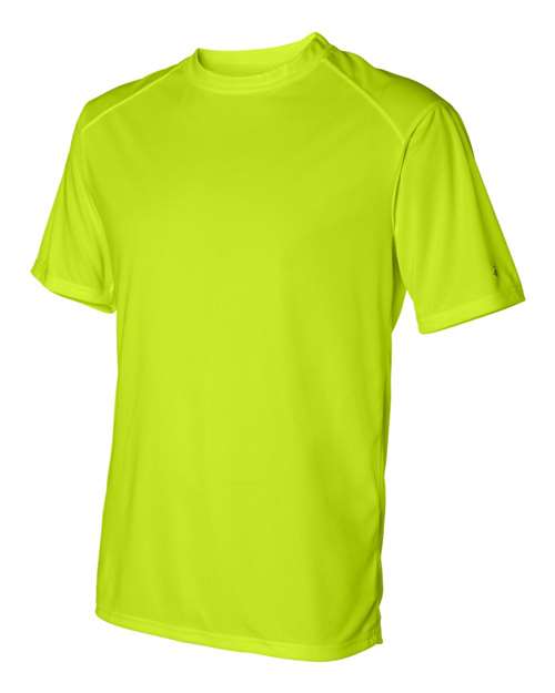 Badger 4120 Men's B-Core Sport Shoulders T-Shirt - Safety Yellow - side