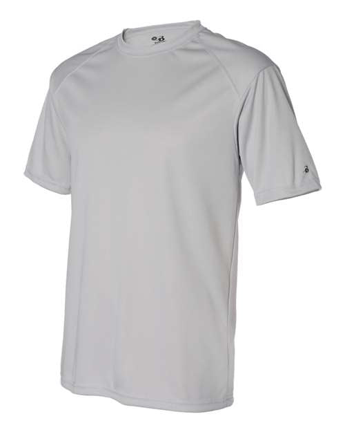 Badger 4120 Men's B-Core Sport Shoulders T-Shirt - Silver - side