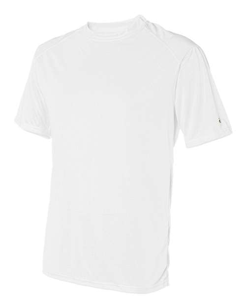 Badger 4120 Men's B-Core Sport Shoulders T-Shirt - White - side