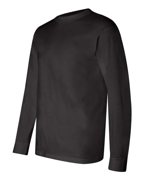 Bayside 6100 Unisex USA-Made Long Sleeve T-Shirt - Black - side