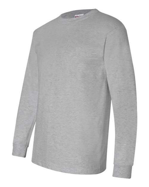 Bayside 6100 Unisex USA-Made Long Sleeve T-Shirt - Dark Ash - side